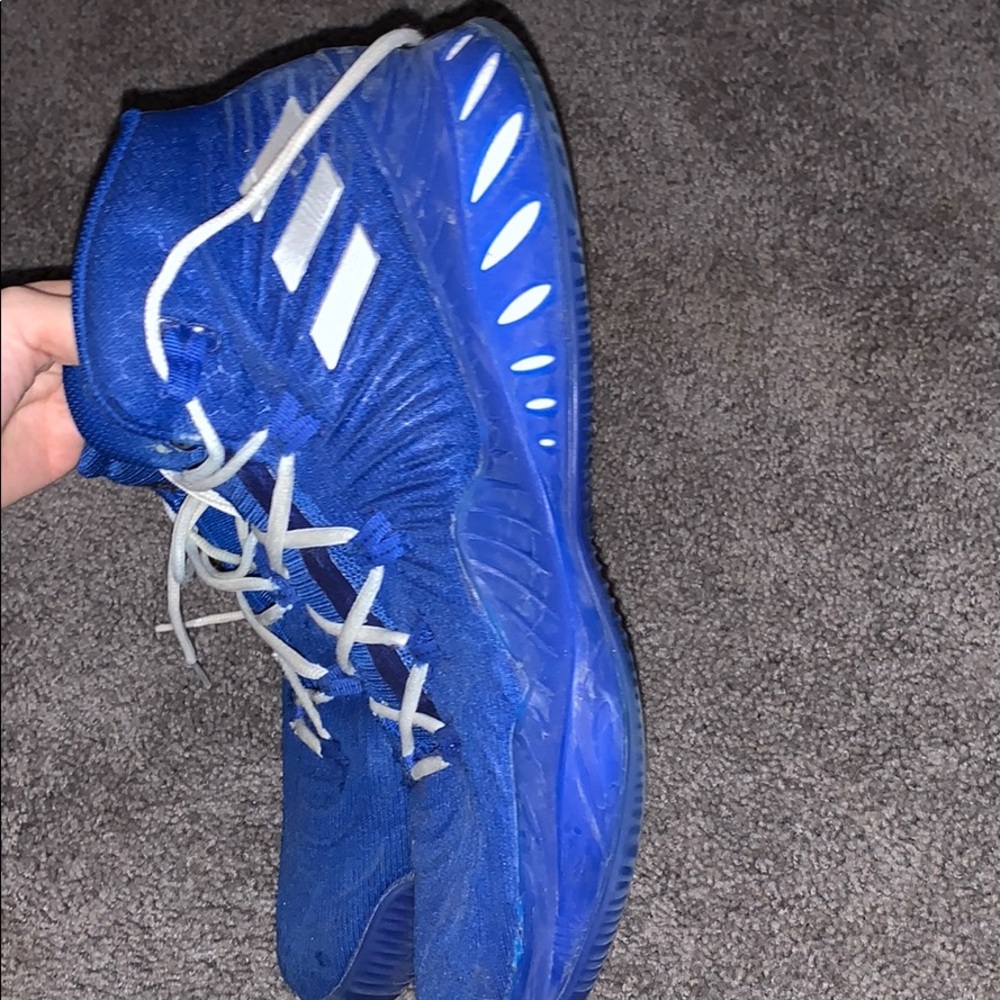 Blue adidas basketball shoes - Picture 3 of 5